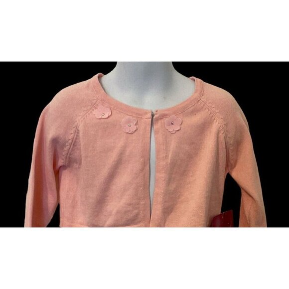 Princess Faith Toddler Girls Floral Cardigan Size 4T Pink Long Sleeve - Picture 4 of 12